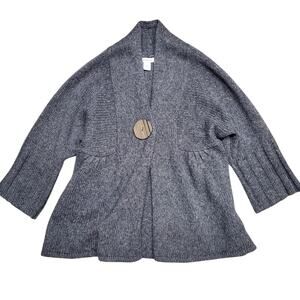 Y2k Cardigan Sweater Open Front 3/4 Sleeve Boho Twee Dress Barn - Size Small